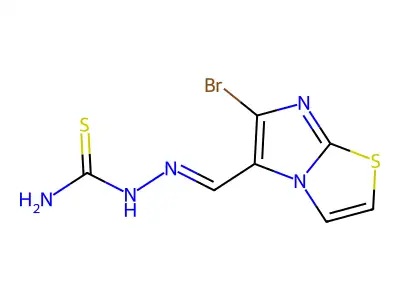 [(6-Bromoimidazo[2,1-b][1,3]thiazol-5-yl)methylideneamino]thiourea structure