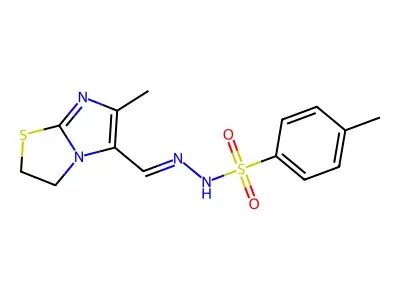 4-methyl-N-[(E)-(6-methyl-2,3-dihydroimidazo[2,1-b][1,3]thia structure