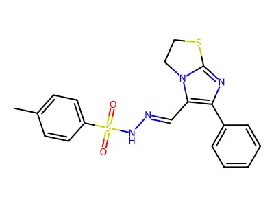 4-methyl-N-[(E)-(6-phenyl-2,3-dihydroimidazo[2,1-b][1,3]thia structure