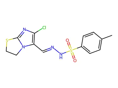N-[(E)-(6-chloro-2,3-dihydroimidazo[2,1-b][1,3]thiazol-5-yl) structure