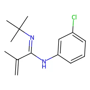 N'-tert-butyl-N-(3-chlorophenyl)-2-methylprop-2-enimidamide structure