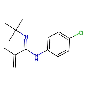 N'-tert-butyl-N-(4-chlorophenyl)-2-methylprop-2-enimidamide structure
