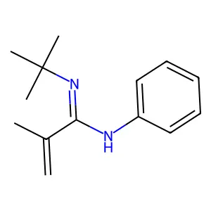 N'-tert-butyl-2-methyl-N-phenylprop-2-enimidamide structure