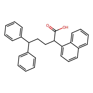 2-(1-萘基)-5,5-二苯基戊酸 structure