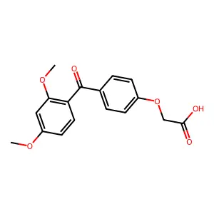 (4-(2,4-二甲氧基苯甲酰)苯氧基)乙酸 structure