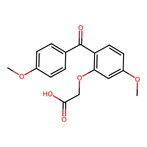 Acetic acid, (5-methoxy-2-(4-methoxybenzoyl)phenoxy)- structure