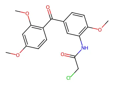 Acetamide, 2-chloro-N-(5-(2,4-dimethoxybenzoyl)-2-methoxyphenyl)- structure