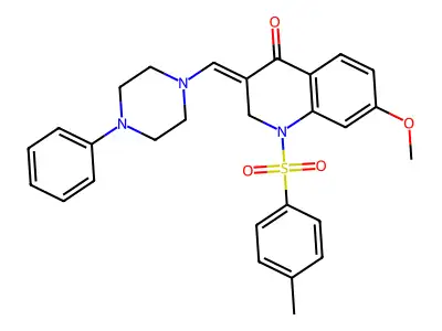 (3E)-7-methoxy-1-(4-methylphenyl)sulfonyl-3-[(4-phenylpipera structure
