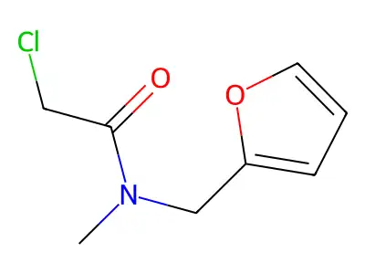2-chloro-N-[(furan-2-yl)methyl]-N-methylacetamide structure