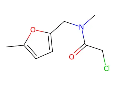 Acetamide, 2-chloro-N-methyl-N-((5-methyl-2-furanyl)methyl)- structure