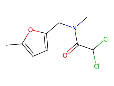 Acetamide, 2,2-dichloro-N-methyl-N-((5-methyl-2-furanyl)methyl)- structure