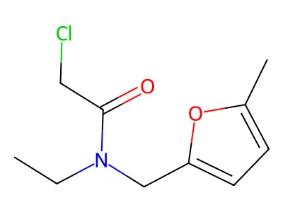 Acetamide, 2-chloro-N-ethyl-N-((5-methyl-2-furanyl)methyl)- structure