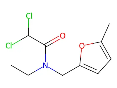 Acetamide, 2,2-dichloro-N-ethyl-N-((5-methyl-2-furanyl)methyl)- structure