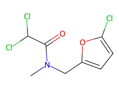 Acetamide, 2,2-dichloro-N-((5-chloro-2-furanyl)methyl)-N-methyl- structure