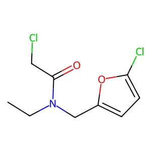 Acetamide, 2-chloro-N-((5-chloro-2-furanyl)methyl)-N-ethyl- structure