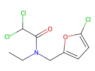 Acetamide, 2,2-dichloro-N-((5-chloro-2-furanyl)methyl)-N-ethyl- structure