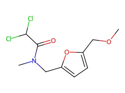 Acetamide, 2,2-dichloro-N-((5-(methoxymethyl)-2-furanyl)methyl)-N-methyl- structure