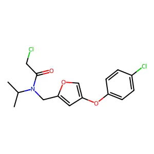 Acetamide, 2-chloro-N-((5-(4-chlorophenoxy)-2-furanyl)methyl)-N-(1-methylethyl)- structure
