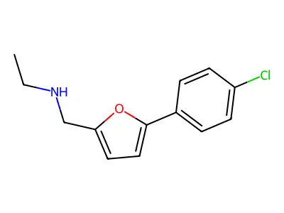 N-{[5-(4-chlorophenyl)furan-2-yl]methyl}ethanamine structure