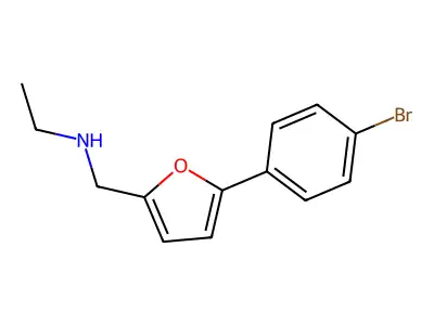 N-{[5-(4-bromophenyl)furan-2-yl]methyl}ethanamine structure