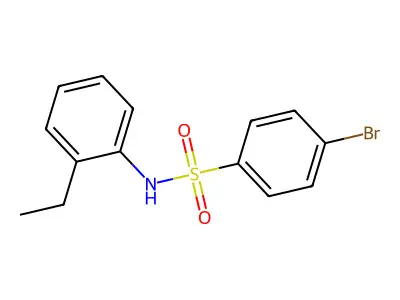 4-bromo-N-(2-ethylphenyl)benzenesulfonamide structure