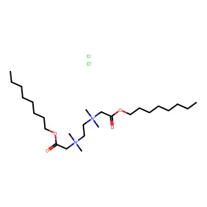 1,2-Ethanediaminium, N,N,N',N'-tetramethyl-N,N'-bis(2-(octyloxy)-2-oxoethyl)-, dichloride structure