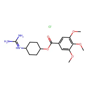4-Carbamimidamidocyclohexyl 3,4,5-trimethoxybenzoate--hydrogen chloride (1/1) structure