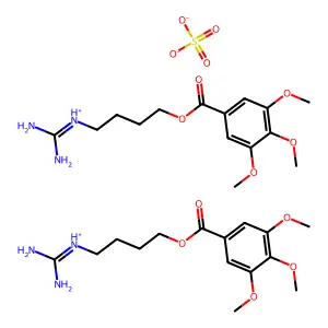 Sulfuric acid--4-carbamimidamidobutyl 3,4,5-trimethoxybenzoate (1/2) structure