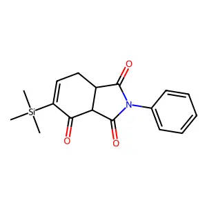(3aR,7aR)-2-phenyl-5-trimethylsilyl-7,7a-dihydro-3aH-isoindole-1,3,4-trione structure