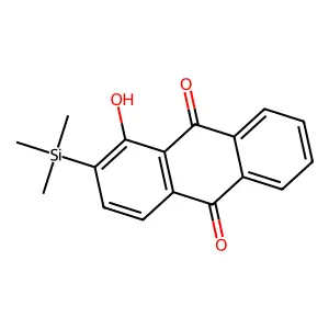 1-Hydroxy-2-(trimethylsilyl)anthracene-9,10-dione structure
