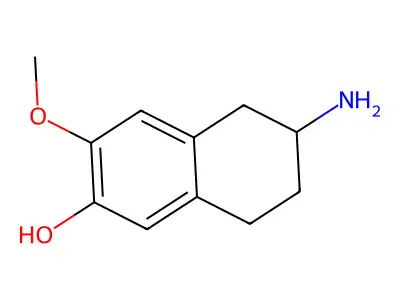 2-Amino-6-hydroxy-7-methoxytetralin structure