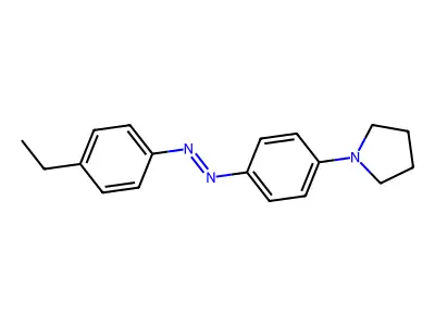4'-Ethyl-4-N-pyrrolidinylazobenzene structure