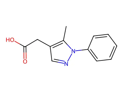 (5-methyl-1-phenyl-1H-pyrazol-4-yl)acetic acid structure