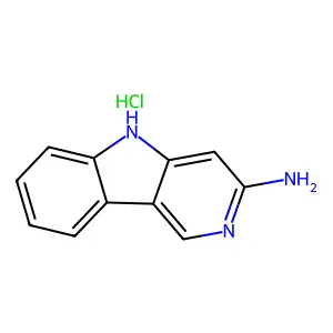 5H-Pyrido(4,3-b)indol-3-amine, monohydrochloride structure