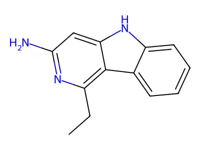 5H-Pyrido(4,3-b)indole, 3-amino-1-ethyl-, acetate structure