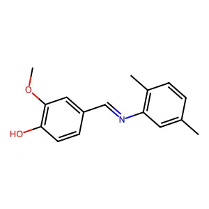 N-Vanillylidene-2,5-xylidine structure