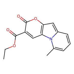 Ethyl 6-methyl-2-oxopyrano[2,3-b]indolizine-3-carboxylate structure