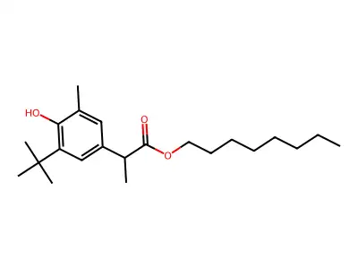 2-t-Butyl-4-octyloxycarbonylethyl-6-methylphenol structure