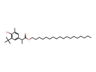 2-t-Butyl-4-octadecyloxycarbonylethyl-6-methylphenol structure