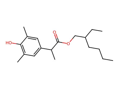 2,6-Dimethyl-4-(2-ethyl)hexyloxycarbonylethylphenol structure