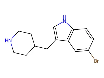 1H-Indole, 5-bromo-3-(4-piperidinylmethyl)- structure