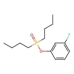 Phosphinic acid, dibutyl-, m-fluorophenyl ester structure