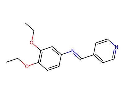 3,4-Diethoxy-N-(4-pyridinylmethylene)benzenamine monohydrochloride structure
