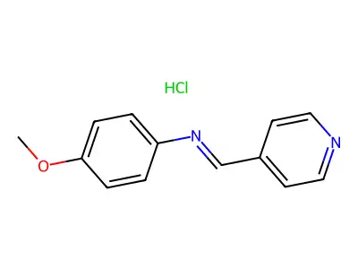 4-Methoxy-N-(4-pyridinylmethylene)benzenamine monohydrochloride structure