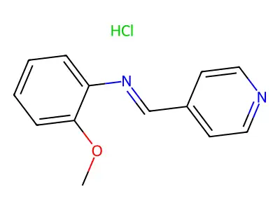 2-Methoxy-N-(4-pyridinylmethylene)benzenamine monohydrochloride structure