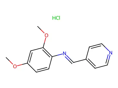 2,4-Dimethoxy-N-(4-pyridinylmethylene)benzenamine monohydrochloride structure