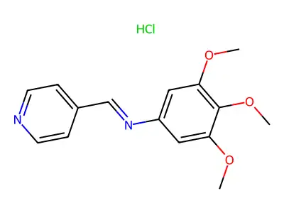 3,4,5-Trimethoxy-N-(4-pyridinylmethylene)benzenamine monohydrochloride structure