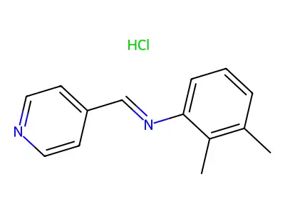 2,3-Dimethyl-N-(4-pyridinylmethylene)benzenamine monohydrochloride structure