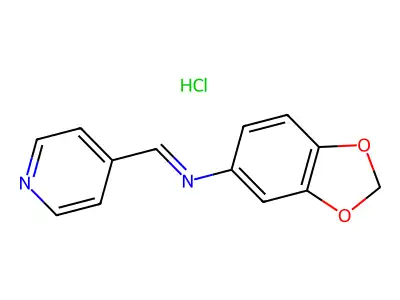 N-(4-Pyridinylmethylene)-1,3-benzodioxol-5-amine monohydrochloride structure
