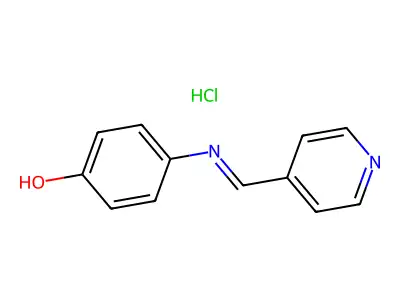 4-((4-Pyridinylmethylene)amino)phenol monohydrochloride structure